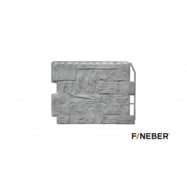 Фасадная панель FineBer, серия Дачный ТУФ 3D Светло-Серый