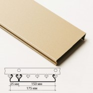 Реечный потолок Албес, S-дизайн А150AS Золотистый металлик, 3м