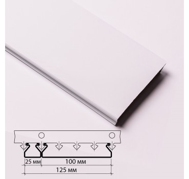 Реечный потолок Албес, S-дизайн А100AS Белый жемчуг, 3м